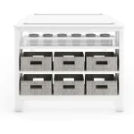 Kids Art Table Chair Set White Arts Crafts Desk 5