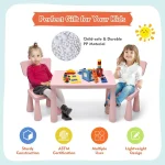 Toddler Table Chair Set Plastic 2 Chairs 5