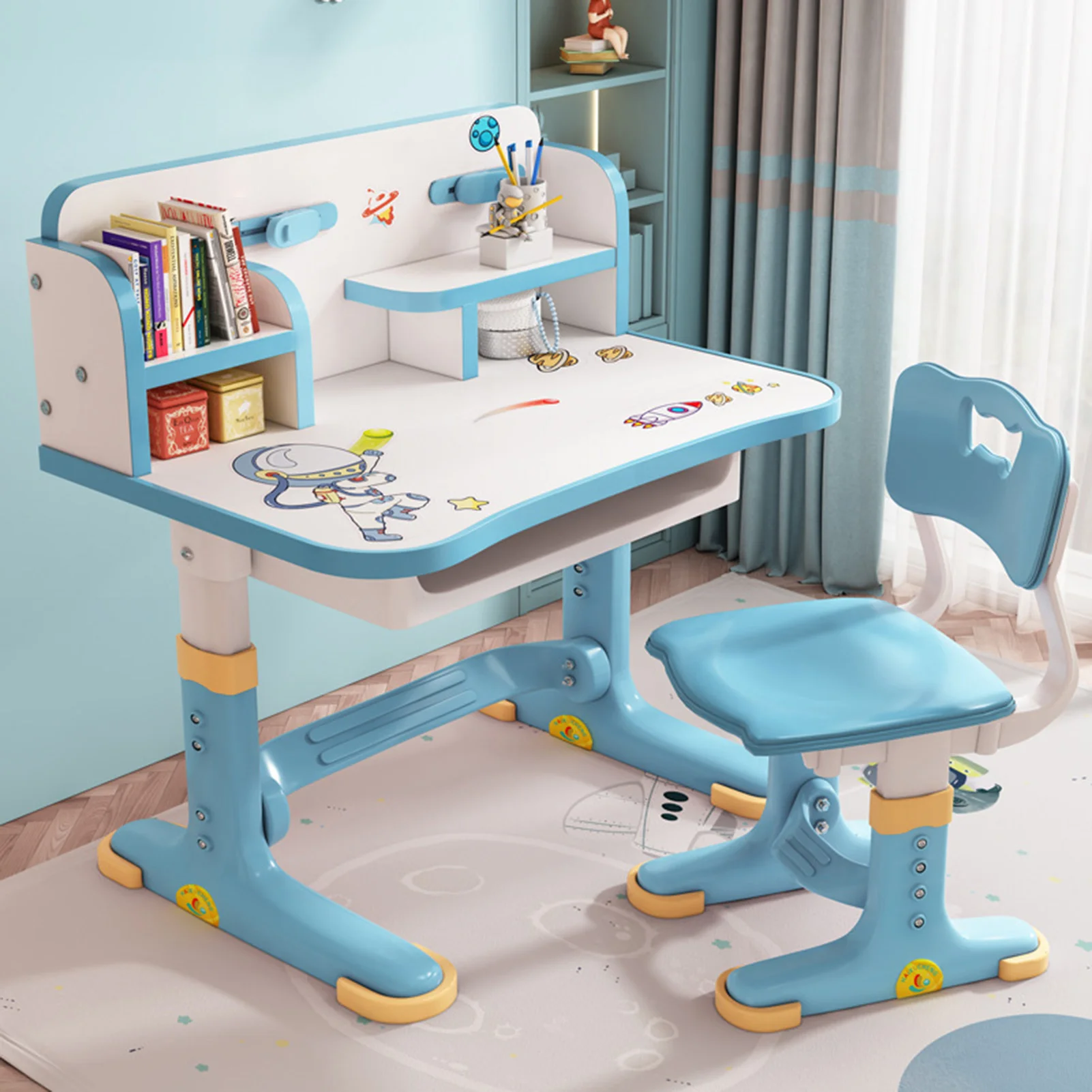 Cartoon Pattern Desk Chair Set Desktop Widened 1 Cartoon Pattern Desk Chair Set Desktop Widened 1