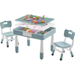 Kids Table 2 Chairs Storage Ages 3-10 Graffiti 1