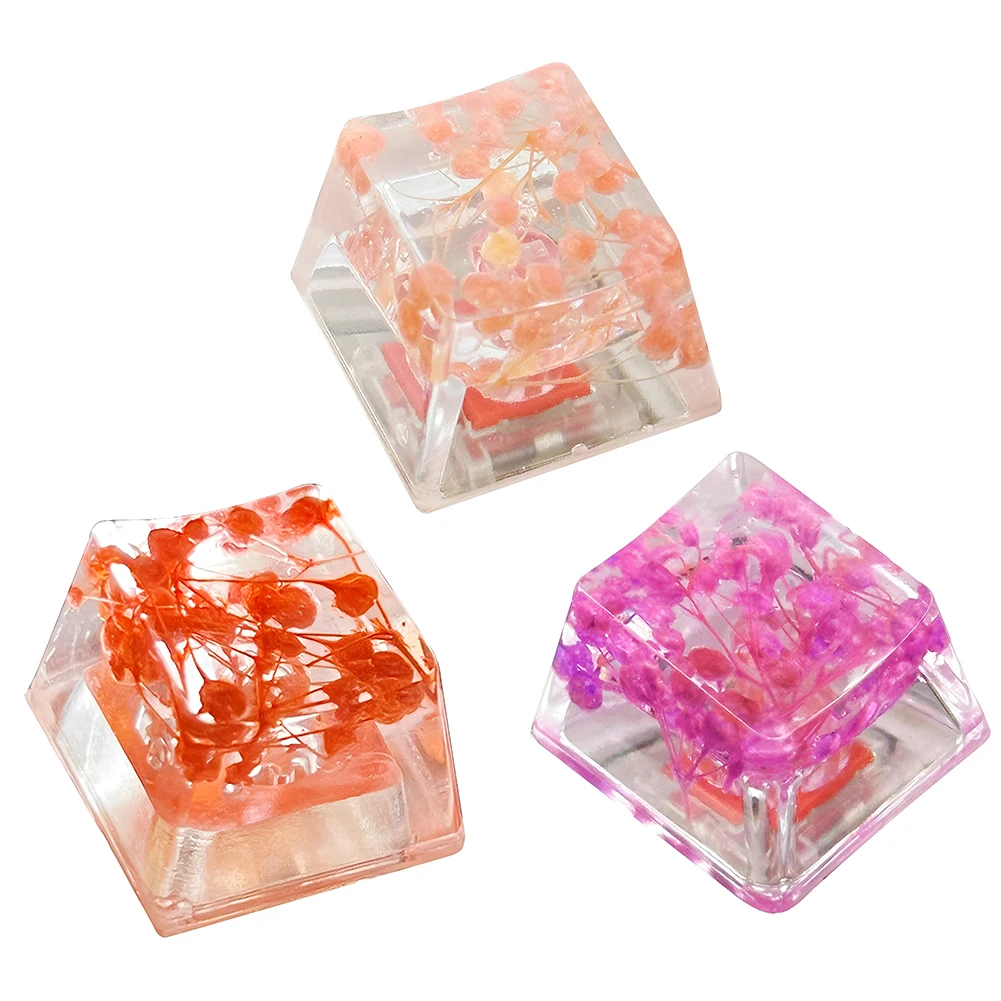 Resin Dried Flower Artisan Keycap for MX 6 Resin Dried Flower Artisan Keycap for MX 6