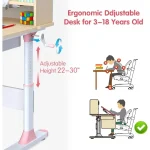 Kids Study Desk Adjustable Tiltable with Storage 4