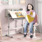 Kids Study Desk 7-Level Tilt Height Adjustable 2