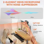 NUROUM V32AF 4K AI Noise Cancelling Webcam 3