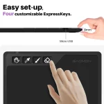 GAOMON S620 Drawing Tablet with Battery Free Pen 3
