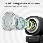 NearStream 1080p 60fps USB Webcam with Mic 1