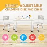 Toddler Table Chair Set Graffiti-Proof Adjustable 2