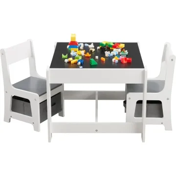 Kids 3 in 1 Wood Activity Table with Storage 2 | PricZone