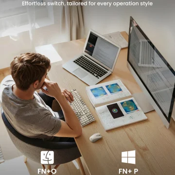 KM3 Wireless Keyboard and Mouse Combo 98-Key 2