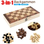 Magnetic Wooden Folding Chess Set 24cm 1