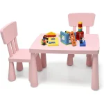Toddler Table Chair Set Plastic 2 Chairs 1