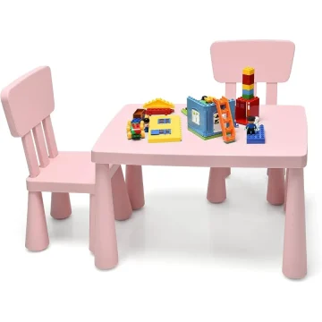 Toddler Table Chair Set Plastic 2 Chairs 1