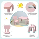 Toddler Table Chair Set Plastic 2 Chairs 2