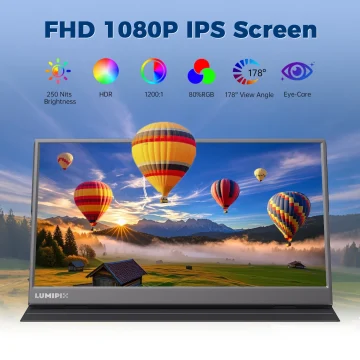 156 Inch FHD Portable Monitor USB C HDMI 2 | PricZone