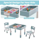 Kids Table 2 Chairs Storage Ages 3-10 Graffiti 4