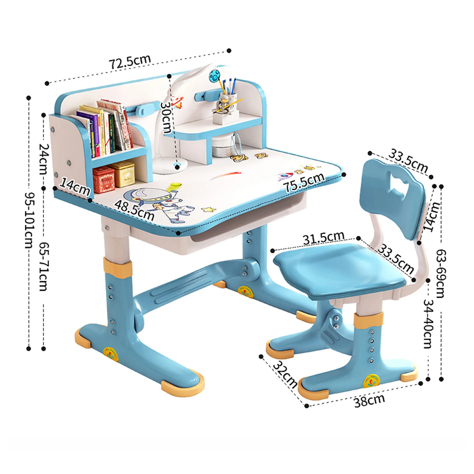 Cartoon Pattern Desk Chair Set Desktop Widened 6 Cartoon Pattern Desk Chair Set Desktop Widened 6