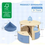 Kids Round Table Chair Set Nesting 4 Storage 2