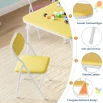 5-Piece Kids Folding Table Chair Set for Daycare 3