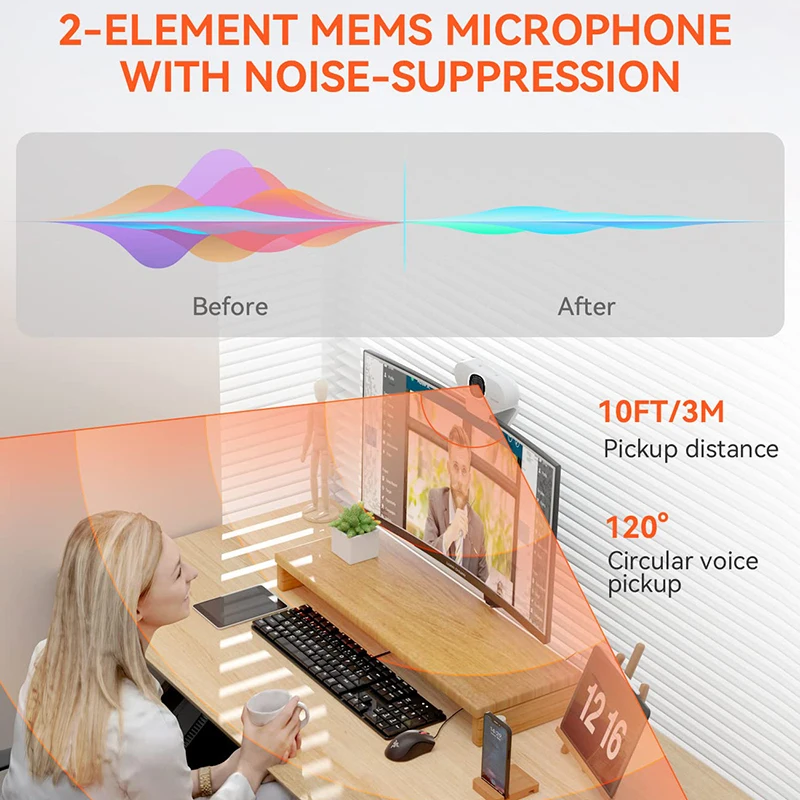 NuroUM V15-AF 2K Wide Angle Webcam Mic 3 NuroUM V15-AF 2K Wide Angle Webcam Mic 3