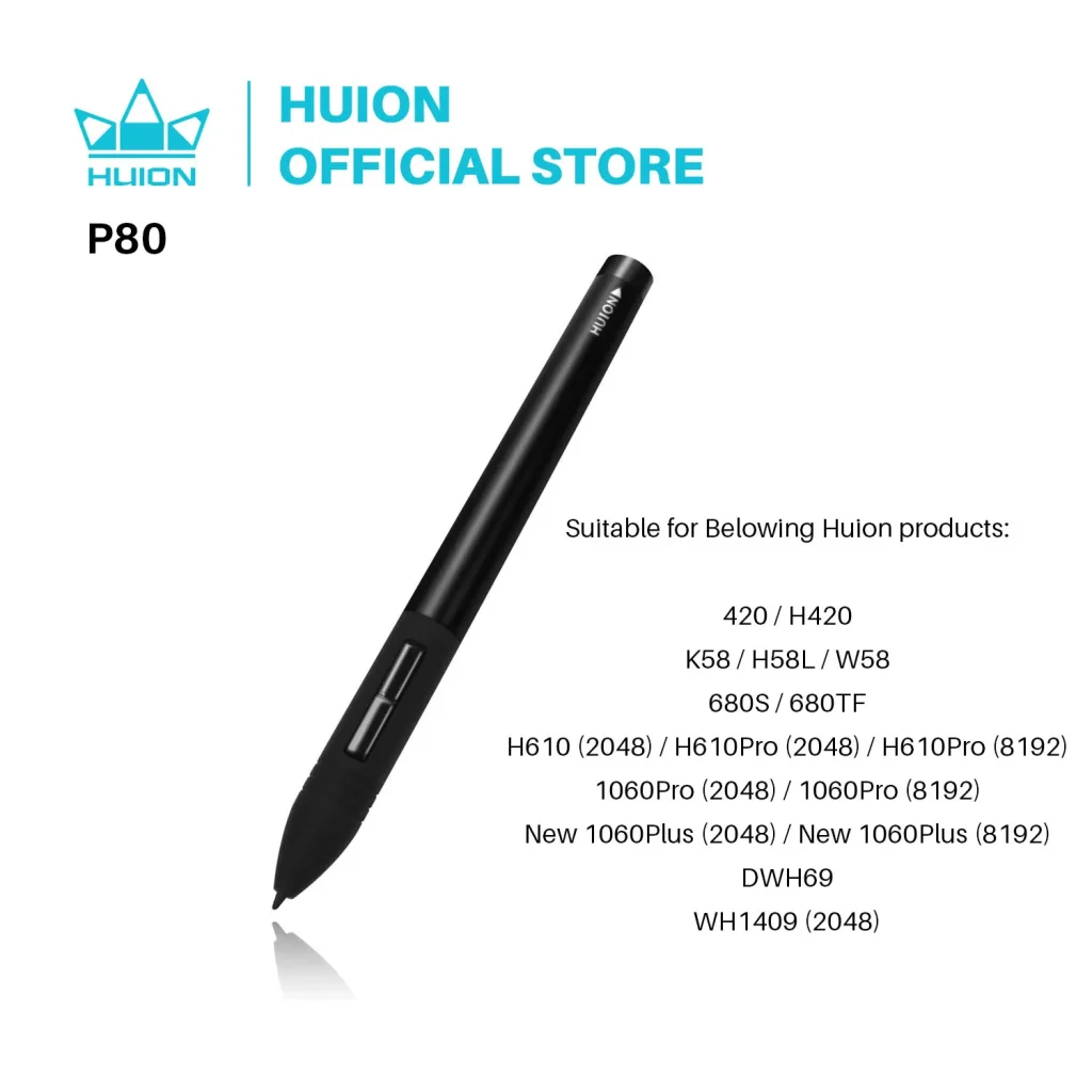HUION PEN80 Rechargeable Digital Pen Black product image