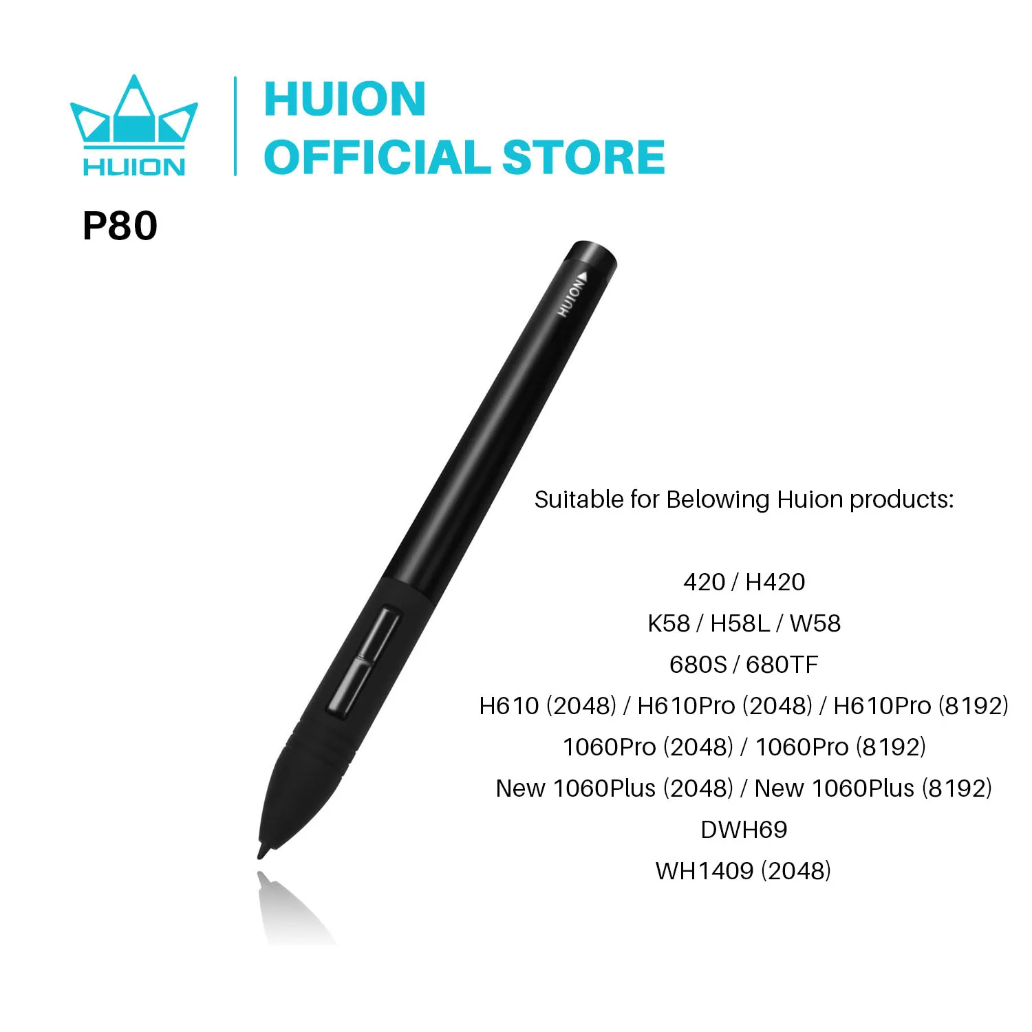 HUION PEN80 Rechargeable Digital Pen Black 1