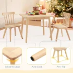 Windsor Kids Table and 2 Chair Set Rubberwood 5