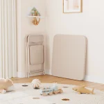 Folding Table 3 Chairs Set Portable Soft Cushion 6