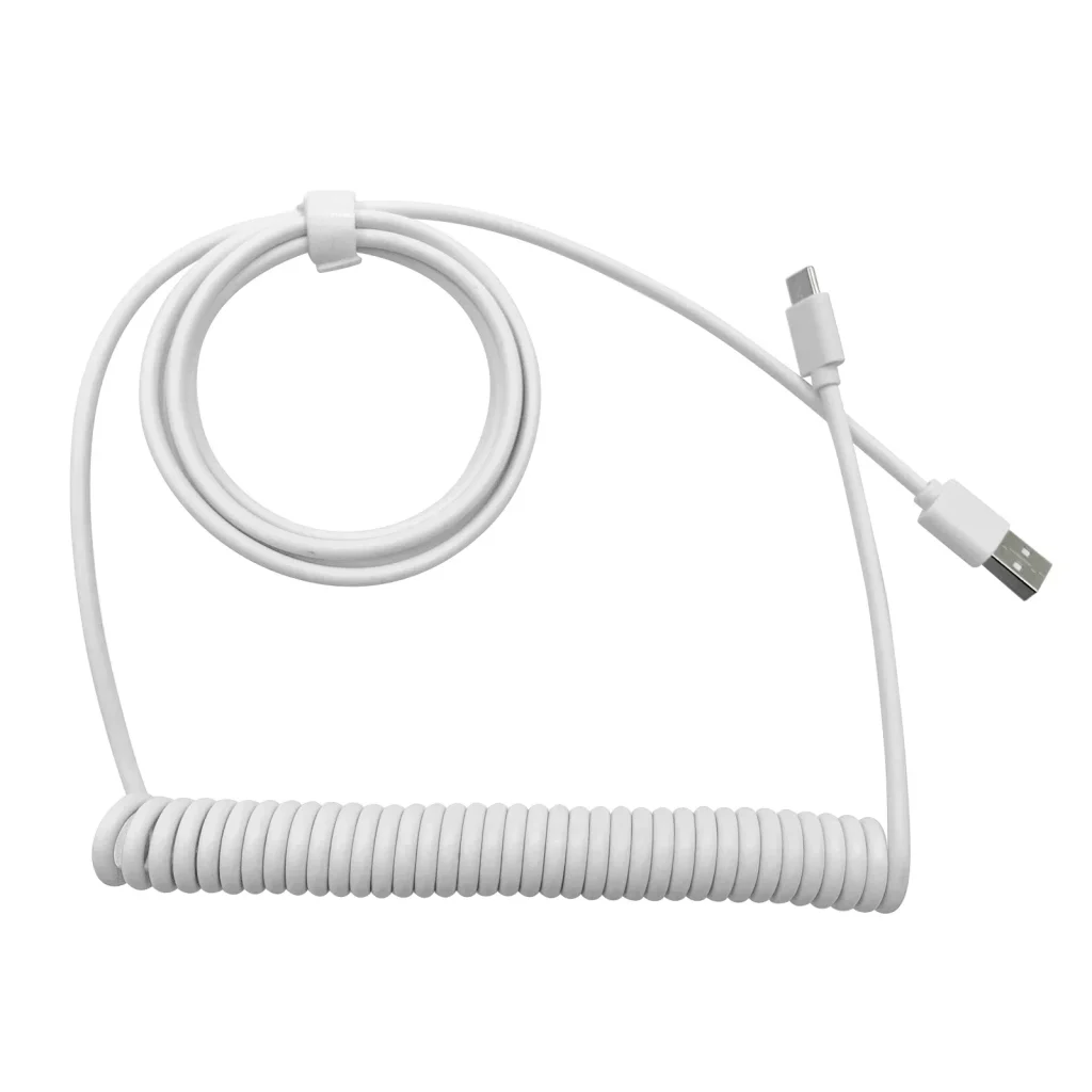 Coiled Spring USBC to USB Keyboard Cable 1 | PricZone Coiled Spring USB C to USB Keyboard Cable 1 | PricZone