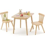 Windsor Kids Table and 2 Chair Set Rubberwood 1