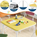 5-Piece Kids Folding Table Chair Set for Daycare 4