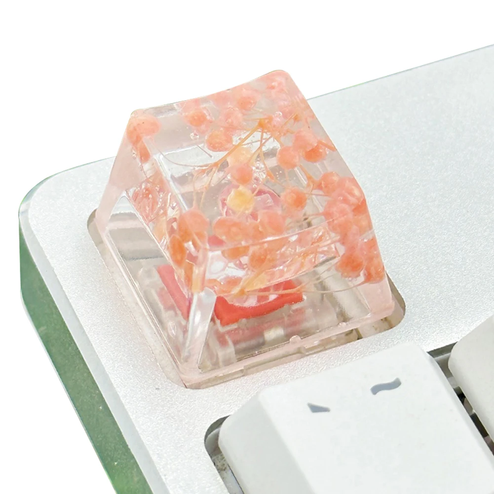 Resin Dried Flower Artisan Keycap for MX 5 Resin Dried Flower Artisan Keycap for MX 5