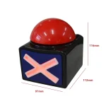 Red Trivia Buzzer Button with Light and Sound 6
