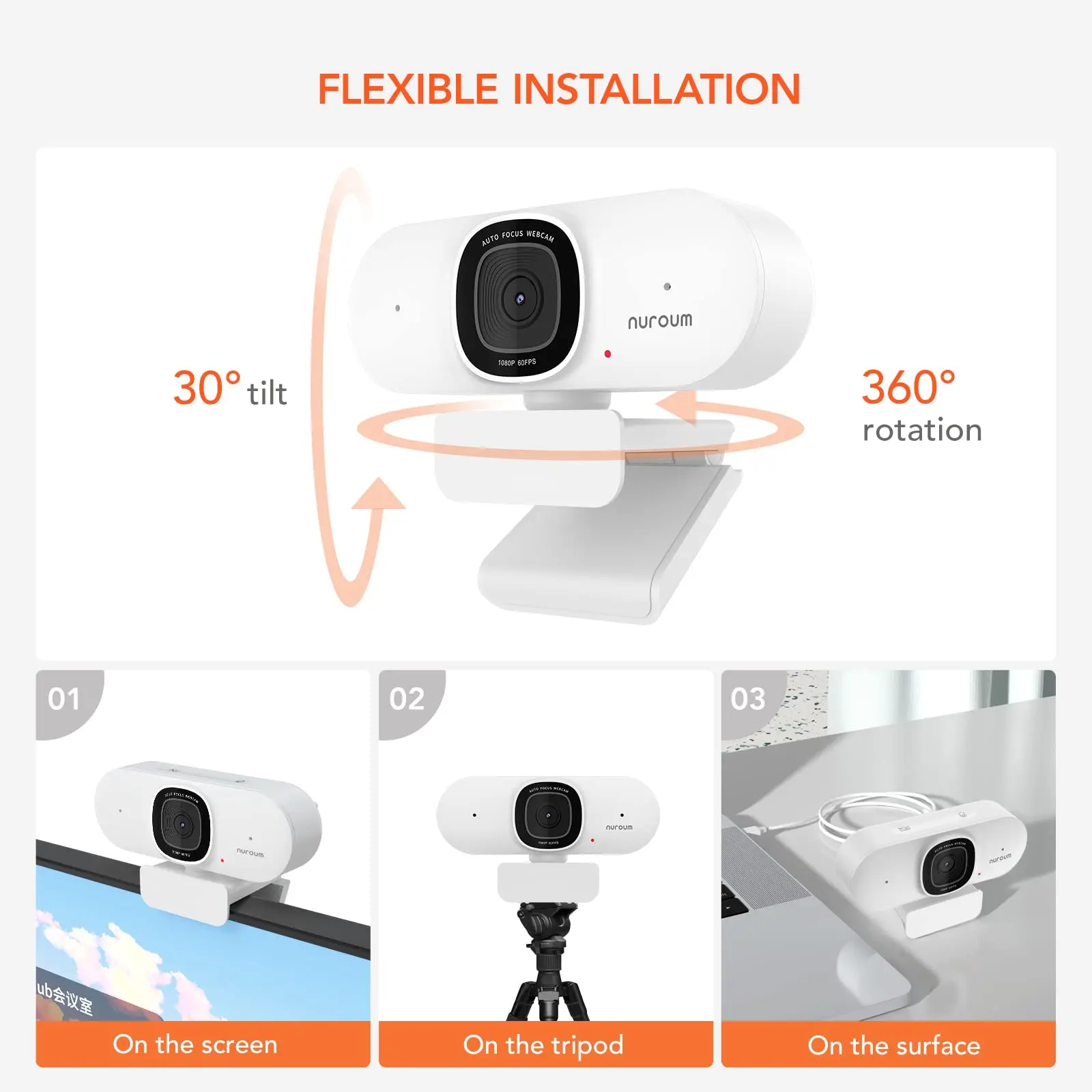 NuroUM V15-AF 2K Wide Angle Webcam Mic 1 NuroUM V15-AF 2K Wide Angle Webcam Mic 1
