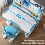 Kids Study Desk Chair Set 2-Piece Ergonomic 3