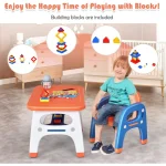 Kids Dinosaur Table and Chair Set Activity 2-Piece 4