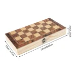 Magnetic Wooden Folding Chess Set 24cm 6