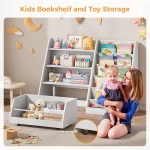 Kids Sling Bookshelf With Movable Drawer 3