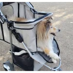 Wedyvko 3 Wheel Foldable Pet Stroller Carrier 4