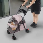 Foldable Lightweight Pet Cart for Dogs and Cats 4
