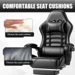Ergonomic Reclining Gaming Chair with Footrest 4