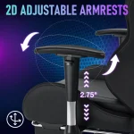 Kids LED Gaming Chair with Footrest and Lumbar 3