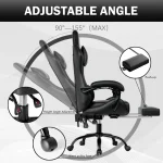 Ergonomic Reclining Gaming Chair with Footrest 2