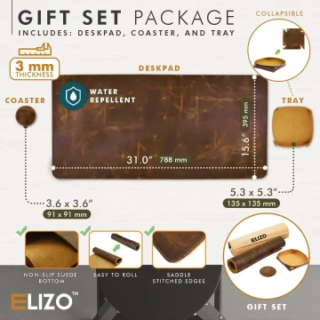 3mm Double Layer Leather Desk Mat Pad 2