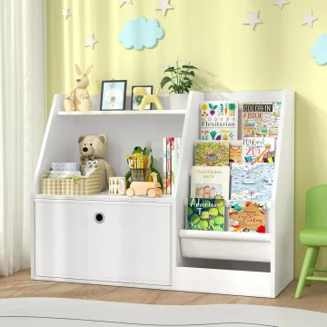 Kids Wooden Bookshelf Storage Organizer 1