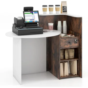 Retail Reception Desk with Lockable Drawer 1