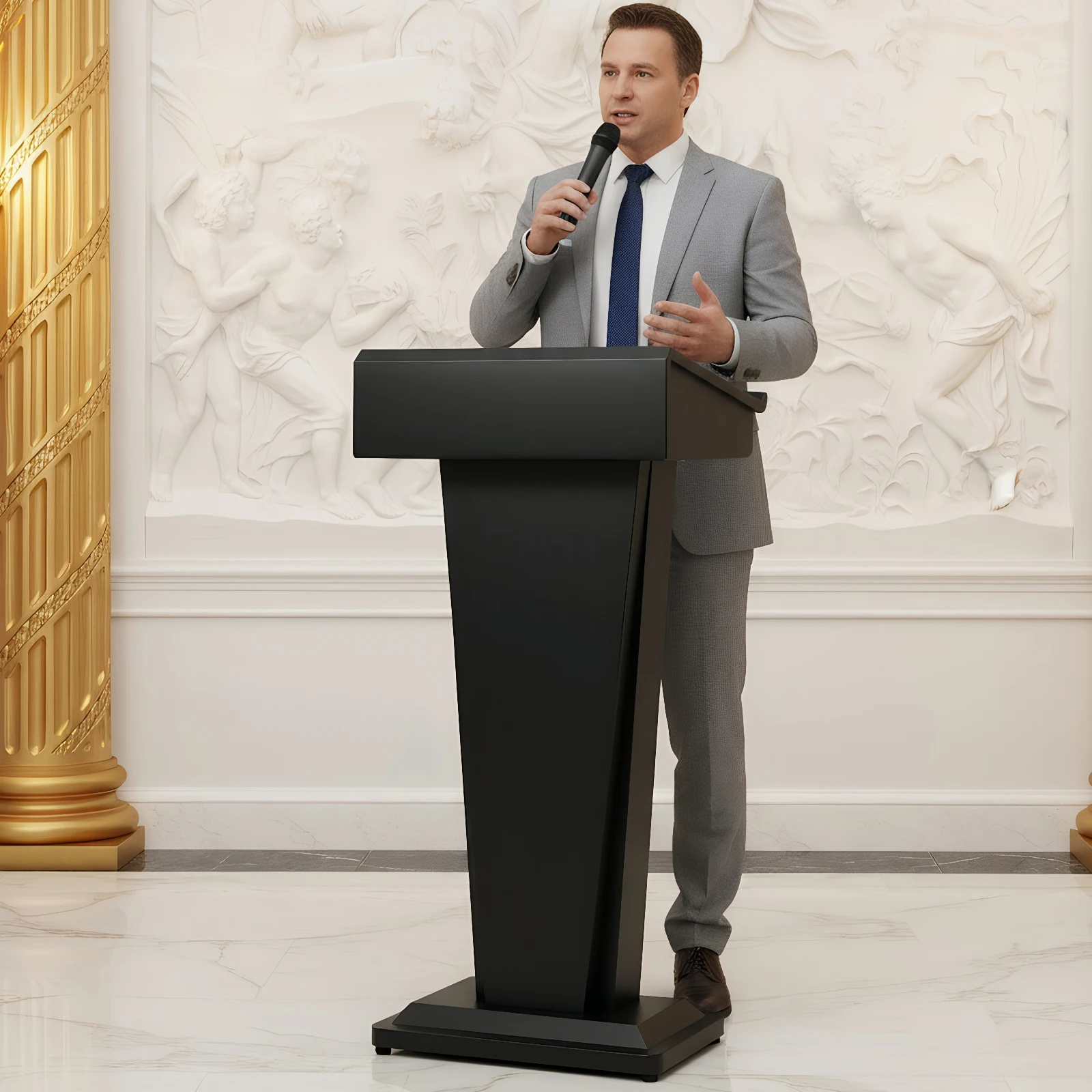 Metal Podium Lectern Reception Desk 3 Metal Podium Lectern Reception Desk 3