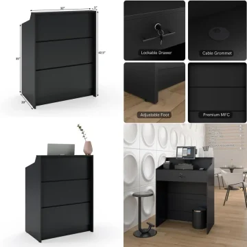 Compact Retail Checkout Counter Desk 1