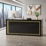 Modern Retail Reception Desk With Storage 1