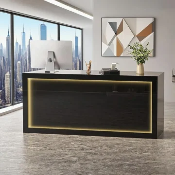 Modern Retail Reception Desk With Storage 1