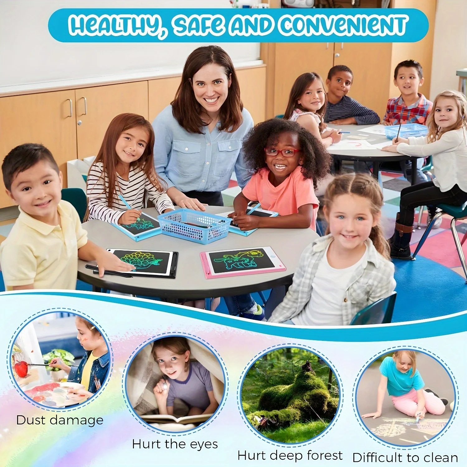 12-Inch LCD Writing Tablet for Kids 2-4 Pack 5 12-Inch LCD Writing Tablet for Kids 2-4 Pack 5